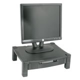Kantek Monitor Stand With Drawer, 17" X 13.25" X 3" To 6.5", Black, Supports 50 Lbs freeshipping - TVN Wholesale 