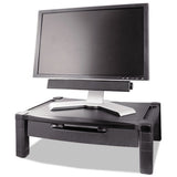 Kantek Wide Deluxe Two-level Monitor Stand With Drawer, 20" X 13.25" X 3" To 6.5", Black, Supports 50 Lbs freeshipping - TVN Wholesale 