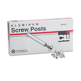 Charles Leonard® Post Binder Aluminum Screw Posts, 3-16" Diameter, 1-2" Long, 100-box freeshipping - TVN Wholesale 