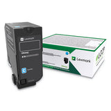 Lexmark™ 74c0hcg High-yield Toner, 12,000 Page-yield, Cyan freeshipping - TVN Wholesale 