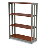 Linea Italia® Trento Line Bookcase, 31 1-2w X 11 1-2d X 43 1-4h, Cherry freeshipping - TVN Wholesale 