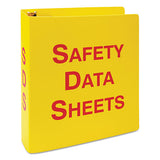 LabelMaster® Ghs Sds Binder, 3 Rings, 2.5" Capacity, 11 X 8.5, Yellow-red freeshipping - TVN Wholesale 