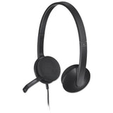 Logitech® H340 Corded Headset, Usb, Black freeshipping - TVN Wholesale 