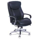La-Z-Boy® Commercial 2000 Big-tall Executive Chair, Lumbar, Supports 400 Lb, 20.25" To 23.25" Seat Height, Black Seat-back, Silver Base freeshipping - TVN Wholesale 