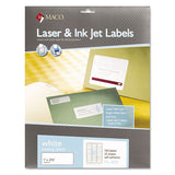 MACO® White Laser-inkjet Shipping Address Labels, Inkjet-laser Printers, 1 X 2.63, White, 30 Labels-sheet, 100 Sheets-box freeshipping - TVN Wholesale 