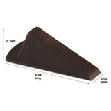 Master Caster® Giant Foot Doorstop, No-slip Rubber Wedge, 3.5w X 6.75d X 2h, Brown freeshipping - TVN Wholesale 