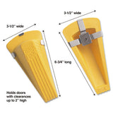 Master Caster® Giant Foot Magnetic Doorstop, No-slip Rubber Wedge, 3.5w X 6.75d X 2h, Yellow freeshipping - TVN Wholesale 