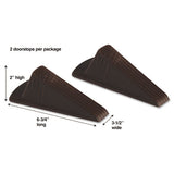 Master Caster® Giant Foot Doorstop, No-slip Rubber Wedge, 3.5w X 6.75d X 2h, Brown, 2-pack freeshipping - TVN Wholesale 
