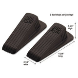 Master Caster® Big Foot Doorstop, No Slip Rubber Wedge, 2.25w X 4.75d X 1.25h, Brown, 2-pack freeshipping - TVN Wholesale 
