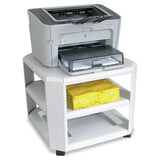 Master® Mobile Printer Stand, Two-shelf, 17.8w X 17.8d X 8.5h, Platinum freeshipping - TVN Wholesale 
