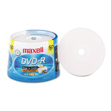 Dvd-r Recordable Disc, Printable, 4.7 Gb, 16x, Spindle, White, 50-pack