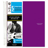 Five Star® Trend Wirebound Notebook, 5 Subject, 4 Pockets, Medium-college Rule, Randomly Assorted Covers, 11 X 8.5, 200 Sheets freeshipping - TVN Wholesale 