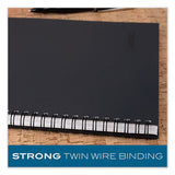 Cambridge® Wirebound Business Notebook, 1 Subject, Wide-legal Rule, Black Linen Cover, 9.5 X 6.63, 80 Sheets freeshipping - TVN Wholesale 