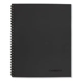 Wirebound Business Notebook, 1 Subject, Wide-legal Rule, Black Linen Cover, 9.5 X 6.63, 80 Sheets