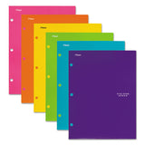 Four-pocket Portfolio, 11 X 8.5, Assorted Colors, Trend Design, 6-pack