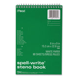 Mead® Spell-write Wirebound Steno Pad, Gregg Rule, Randomly Assorted Cover Colors, 80 White 6 X 9 Sheets freeshipping - TVN Wholesale 