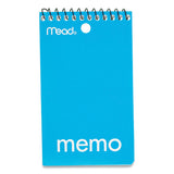 Mead® Wirebound Memo Pad With Wall-hanger Eyelet, Medium-college Rule, Randomly Assorted Cover Colors, 60 White 3 X 5 Sheets freeshipping - TVN Wholesale 