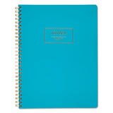 Cambridge® Jewel Tone Notebook, Gold Twin-wire, 1 Subject, Wide-legal Rule, Teal Cover, 9.5 X 7.25, 80 Sheets freeshipping - TVN Wholesale 
