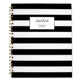 Black And White Striped Hardcover Notebook, 1 Subject, Wide-legal Rule, Black-white Stripes Cover, 11 X 8.88, 80 Sheets