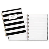 Cambridge® Black And White Striped Hardcover Notebook, 1 Subject, Wide-legal Rule, Black-white Stripes Cover, 9.5 X 7.25, 80 Sheets freeshipping - TVN Wholesale 