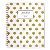 Cambridge® Gold Dots Hardcover Notebook, 1 Subject, Wide-legal Rule, White-gold Cover, 11 X 8.88, 80 Sheets freeshipping - TVN Wholesale 