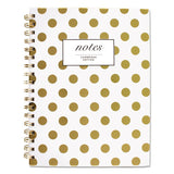 Cambridge® Gold Dots Hardcover Notebook, 1 Subject, Wide-legal Rule, White-gold Cover, 9.5 X 7, 80 Sheets freeshipping - TVN Wholesale 