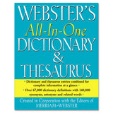 Merriam Webster® All-in-one Dictionary-thesaurus, Hardcover, 768 Pages freeshipping - TVN Wholesale 