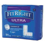 Medline Fitright Ultra Protective Underwear, Large, 40" To 56" Waist, 20-pack, 4 Pack-carton freeshipping - TVN Wholesale 