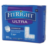 Medline Fitright Ultra Protective Underwear, Large, 40" To 56" Waist, 20-pack freeshipping - TVN Wholesale 