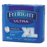 Medline Fitright Ultra Protective Underwear, X-large, 56" To 68" Waist, 20-pack, 4 Pack-carton freeshipping - TVN Wholesale 