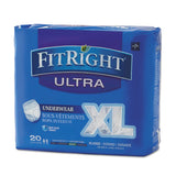 Medline Fitright Ultra Protective Underwear, X-large, 56" To 68" Waist, 20-pack freeshipping - TVN Wholesale 