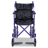 Medline Excel Deluxe Aluminum Transport Wheelchair, 19w X 16d, 300 Lb Capacity freeshipping - TVN Wholesale 