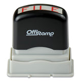Offistamp® Pre-inked Message Stamp, File, 1.63" X 0.38", Red Ink freeshipping - TVN Wholesale 