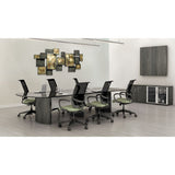 Safco® Medina Conference Table Top, Half-section, 72 X 48, Gray Steel freeshipping - TVN Wholesale 