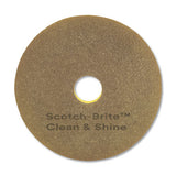 Scotch-Brite™ Clean And Shine Pad, 17" Diameter, Brown-yellow, 5-carton freeshipping - TVN Wholesale 