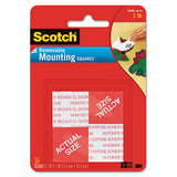 Scotch® Precut Foam Mounting Squares, Removable, Double-sided, Holds Up To 0.33 Lb (2 Squares), 1 X 1, White, 16-pack freeshipping - TVN Wholesale 