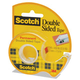 Scotch® Double-sided Permanent Tape In Handheld Dispenser, 1" Core, 0.5" X 37.5 Ft, Clear freeshipping - TVN Wholesale 