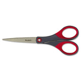 Scotch® Precision Scissors, 8" Long, 3.25" Cut Length, Gray-red Offset Handle freeshipping - TVN Wholesale 