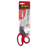 Scotch® Precision Scissors, 8" Long, 3.13" Cut Length, Gray-red Straight Handle freeshipping - TVN Wholesale 