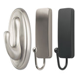 Command™ Decorative Hooks, Medium, Matte Black, 2 Hook And 4 Strips-pack freeshipping - TVN Wholesale 