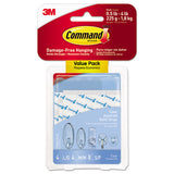Command™ Assorted Refill Strips, Removable, (8) Small 0.75 X 1.75, (4) Medium 0.75 X 2.75, (4) Large 0.75 X 3.75, Clear, 16-pack freeshipping - TVN Wholesale 