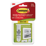 Command™ Picture Hanging Strips, Value Pack, Medium, Removable, Holds Up To 12 Lbs, 0.75 X 2.75, White, 12 Pairs-pack freeshipping - TVN Wholesale 