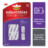 Command™ Adjustables Repositionable Mini Refill Strips, Holds Up To 0.5 Lb, 1.03 X 1.32, White, 18 Strips freeshipping - TVN Wholesale 