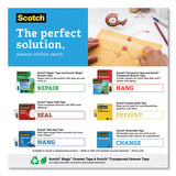 Scotch® Wall-safe Tape With Dispenser, 1" Core, 0.75" X 50 Ft, Clear, 2-pack freeshipping - TVN Wholesale 