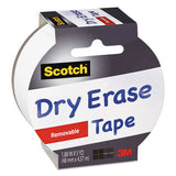Scotch® Dry Erase Tape, 3" Core, 1.88" X 5 Yds, White freeshipping - TVN Wholesale 