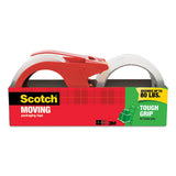 Scotch® Tough Grip Moving Packaging Tape With Dispenser, 3" Core, 1.88" X 38.2 Yds, Clear, 2-pack freeshipping - TVN Wholesale 