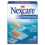 3M Nexcare™ Waterproof, Clear Bandages, Assorted Sizes, 50-box freeshipping - TVN Wholesale 