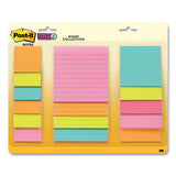 Post-it® Notes Super Sticky Pads In Supernova Neon Colors, Lined, Assorted Sizes: 2 X 2, 3 X 3, 4 X 4, 45 Sheets-pad, 15 Pads-pack freeshipping - TVN Wholesale 