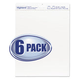 Highland™ Easel Pad, Unruled, 30 White 25 X 30 Sheets, 6-pack freeshipping - TVN Wholesale 