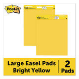 Post-it® Easel Pads Super Sticky Vertical-orientation Self-stick Easel Pads, Unruled, 30 Yellow 25 X 30 Sheets, 2-pack freeshipping - TVN Wholesale 